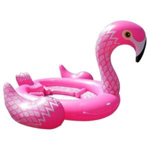 6 7 Person Inflatable Giant Pink Flamingo Pool Float Large Lake Island Water Toys Fun Raft - 2