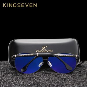 KINGSEVEN Design Brand New Aluminum Sunglasses Men Polarized Lens Vintage Sun Glasses For Men UV400 Driving Goggles Eyewear - 2