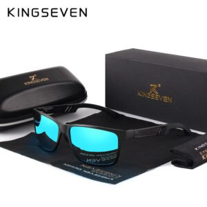 KINGSEVEN Aluminum Square Men/Women Polarized Mirror UV400 Sun Glasses Eyewear Sunglasses For Men - 2