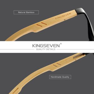 KINGSEVEN 2019 Handmade Bamboo Wood Sunglasses Polarized Lens For Driving Women Eyewear UV400 Protection - 2