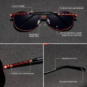 KINGSEVEN DESIGN Men Classic Pilot Sunglasses Polarized Sun Glasses For Men Driving Mirror Lens UV400 Protection Oculos N7371 - 2