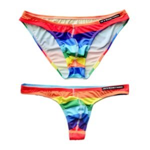 2pcs Lot Mini Briefs Mens Thong Swimwear Super Sexy Gay Swim Underwear Tanga Pouch Bikini Swimsuit T-back Panties Trunks