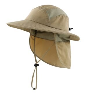 Upf 50 & Boys Summer Sun Hat With Neck Flap Beach Kids Safari - 2