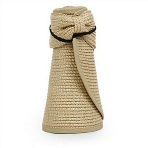 Women Summer Visors Hat Foldable Sun Wide Large Brim Beach Hats Straw Chapeau Femme Uv Protection Cap - 2